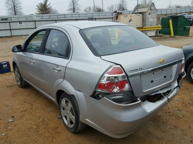 KL1TG56E49B386293 - 2009 CHEVROLET AVEO LT SILVER photo 3