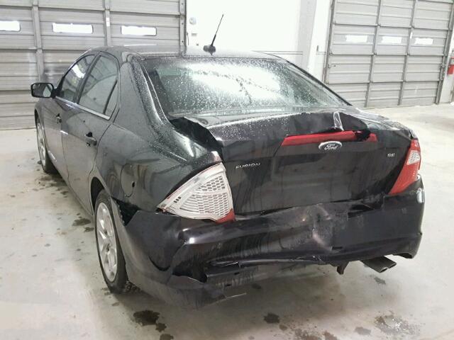 3FAHP0HA7BR161899 - 2011 FORD FUSION SE BLACK photo 3