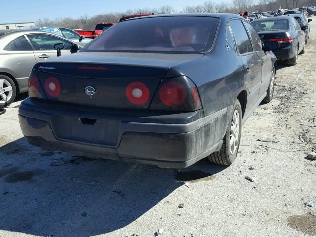 2G1WF55E549284126 - 2004 CHEVROLET IMPALA BLACK photo 4