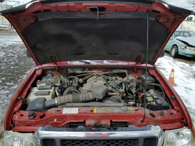 1FTYR15E54PB65722 - 2004 FORD RANGER SUP RED photo 7