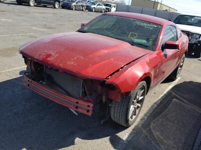 1ZVBP8AN3A5180850 - 2010 FORD MUSTANG RED photo 2