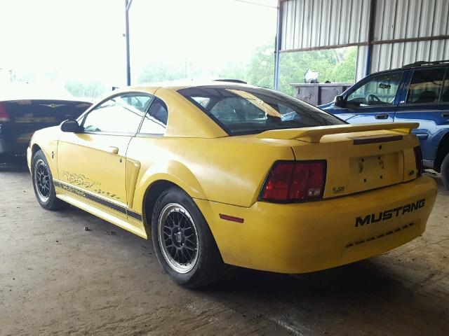 1FAFP40482F166112 - 2002 FORD MUSTANG YELLOW photo 3