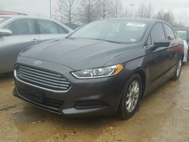 3FA6P0G7XGR110501 - 2016 FORD FUSION S GRAY photo 2