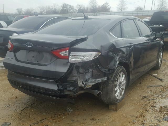 3FA6P0G7XGR110501 - 2016 FORD FUSION S GRAY photo 4