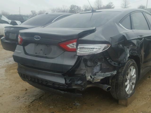 3FA6P0G7XGR110501 - 2016 FORD FUSION S GRAY photo 9