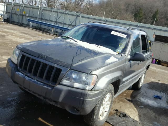 1J4GW48S34C185153 - 2004 JEEP GRAND CHER GRAY photo 2