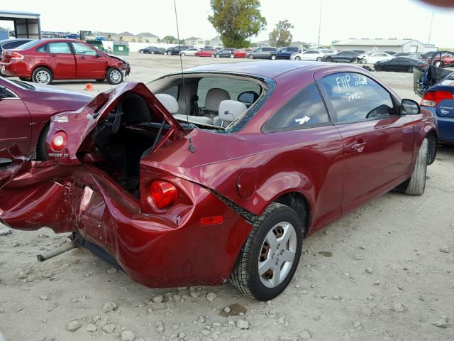 1G1AL15F877406701 - 2007 CHEVROLET COBALT LT BURGUNDY photo 4