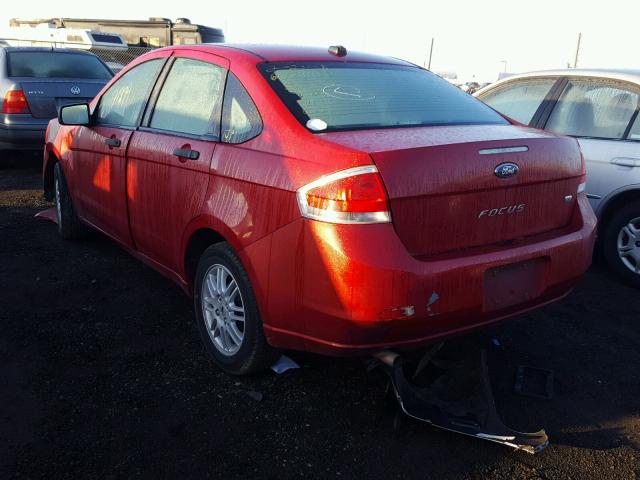 1FAHP3FN7BW167156 - 2011 FORD FOCUS SE RED photo 3