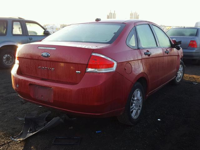 1FAHP3FN7BW167156 - 2011 FORD FOCUS SE RED photo 4