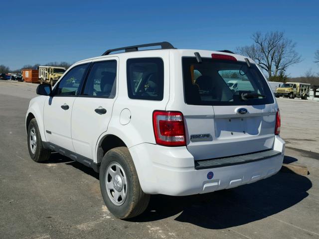 1FMCU02Z38KA96411 - 2008 FORD ESCAPE XLS WHITE photo 3