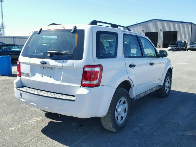 1FMCU02Z38KA96411 - 2008 FORD ESCAPE XLS WHITE photo 4