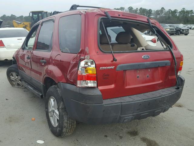 1FMYU02Z96KA24616 - 2006 FORD ESCAPE XLS RED photo 3