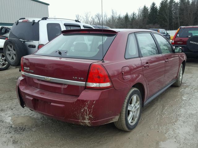 1G1ZT64835F228136 - 2005 CHEVROLET MALIBU MAX 红色 照片 4