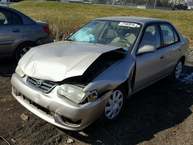 1NXBR12E12Z608498 - 2002 TOYOTA COROLLA CE BEIGE photo 2