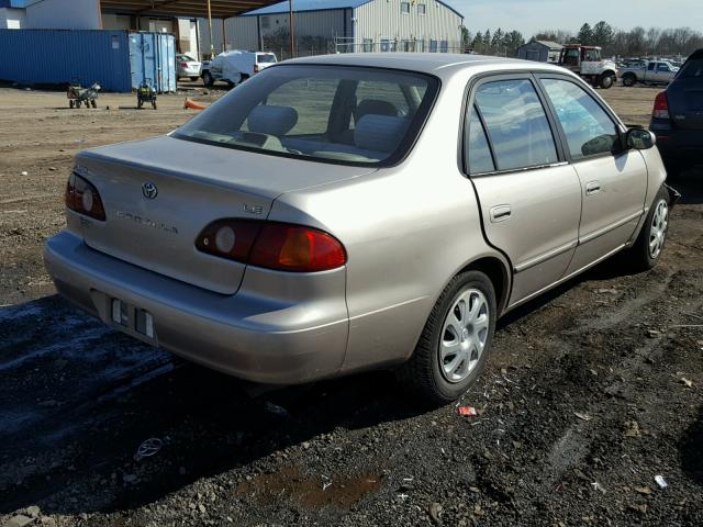 1NXBR12E12Z608498 - 2002 TOYOTA COROLLA CE BEIGE photo 4