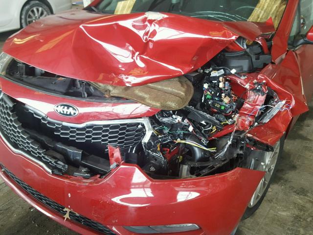 KNAFX4A86E5050264 - 2014 KIA FORTE EX RED photo 9