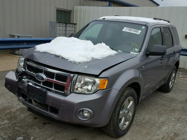 1FMCU931X8KB27585 - 2008 FORD ESCAPE XLT GRAY photo 2