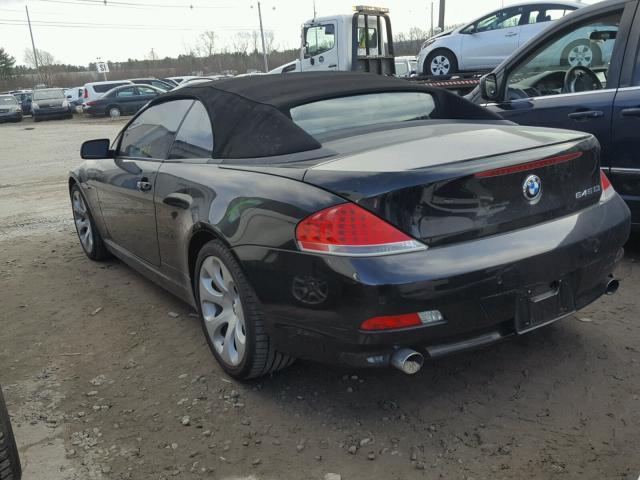 WBAEK73465B328541 - 2005 BMW 645 CI AUT BLACK photo 3