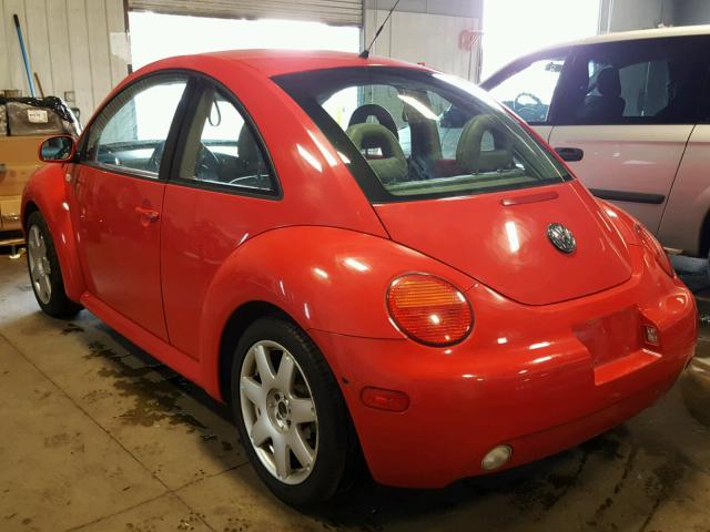 3VWCB21C81M446212 - 2001 VOLKSWAGEN NEW BEETLE 红色 照片 3