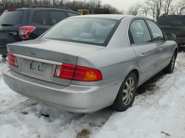 KNAGD128725178115 - 2002 KIA OPTIMA MAG GRAY photo 4