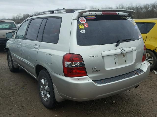 JTEDP21A640035465 - 2004 TOYOTA HIGHLANDER SILVER photo 3