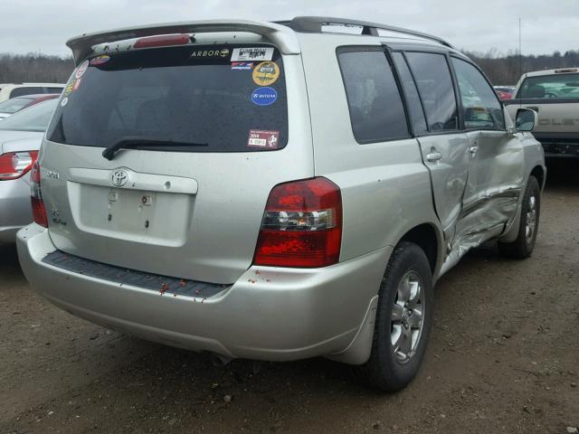 JTEDP21A640035465 - 2004 TOYOTA HIGHLANDER SILVER photo 4