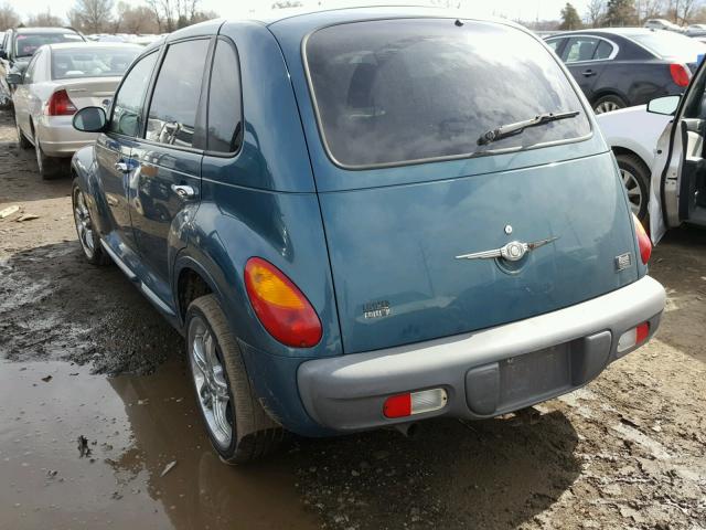 3C8FY4BB31T661419 - 2001 CHRYSLER PT CRUISER TEAL photo 3