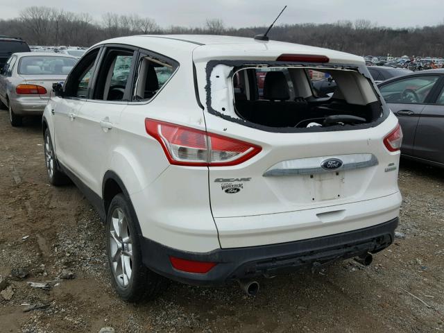 1FMCU0H97DUC88601 - 2013 FORD ESCAPE SEL WHITE photo 3