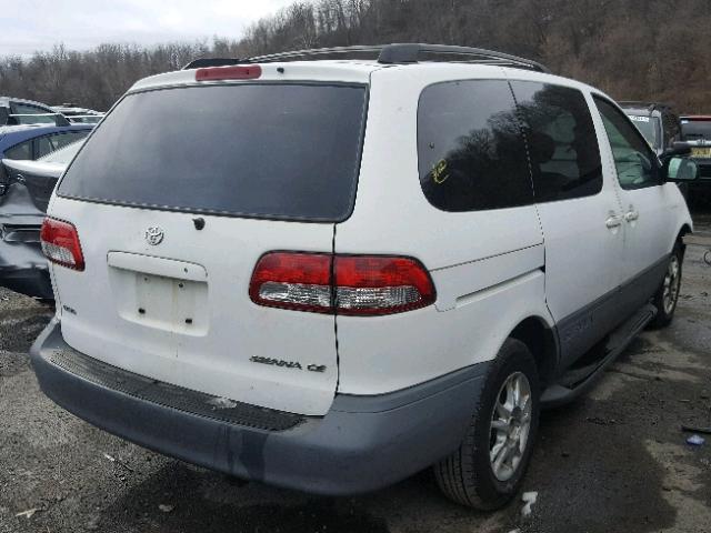 4T3ZF19C02U465370 - 2002 TOYOTA SIENNA CE WHITE photo 4