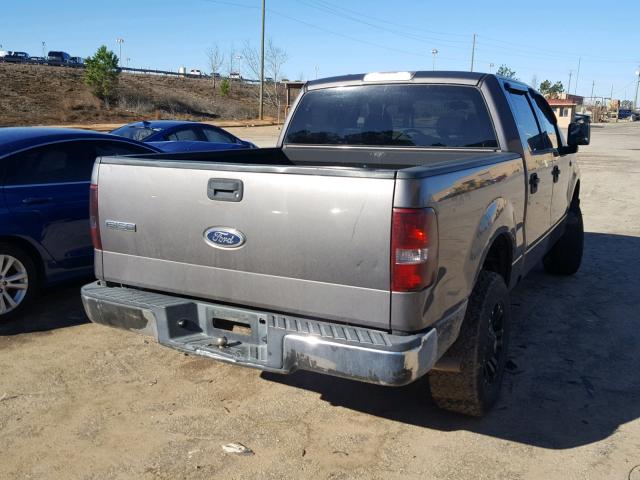 1FTRW14W64KB68469 - 2004 FORD F150 SUPER GRAY photo 4