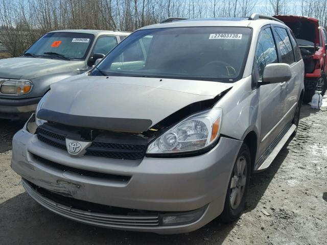 5TDZA22C54S139793 - 2004 TOYOTA SIENNA XLE SILVER photo 2