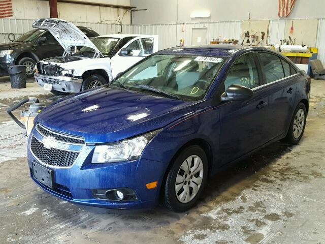 1G1PC5SH6C7334818 - 2012 CHEVROLET CRUZE BLUE photo 2