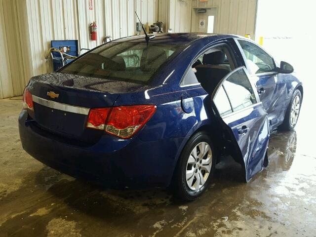 1G1PC5SH6C7334818 - 2012 CHEVROLET CRUZE BLUE photo 4