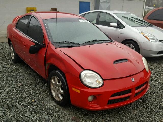 1B3ES56C95D227154 - 2005 DODGE NEON SXT RED photo 1