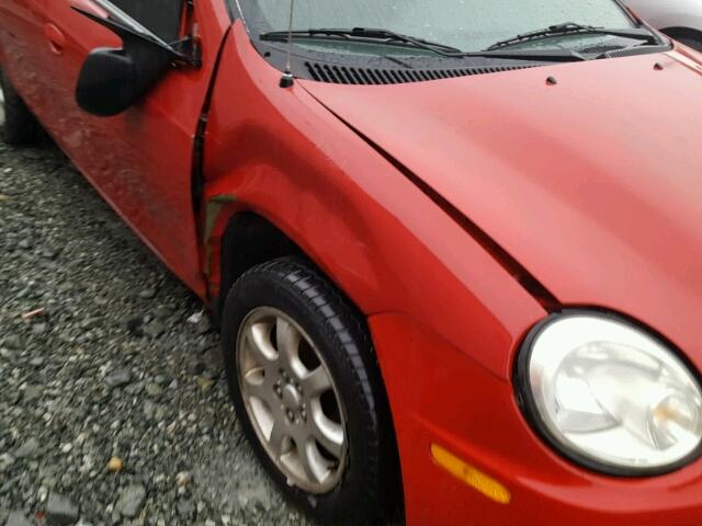 1B3ES56C95D227154 - 2005 DODGE NEON SXT RED photo 9