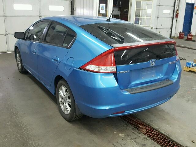 JHMZE2H78AS005229 - 2010 HONDA INSIGHT EX BLUE photo 3