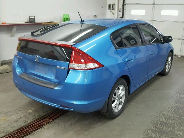 JHMZE2H78AS005229 - 2010 HONDA INSIGHT EX BLUE photo 4