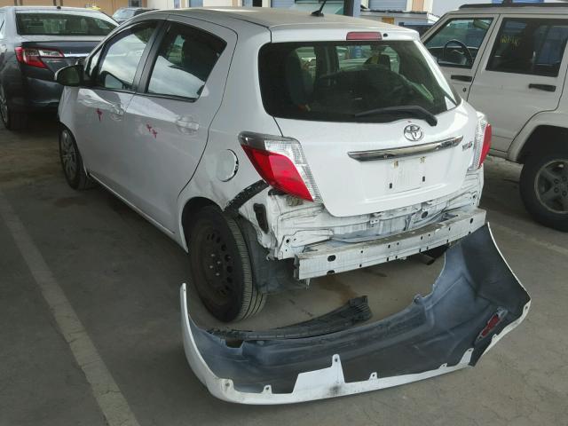 JTDKTUD39CD528788 - 2012 TOYOTA YARIS WHITE photo 3