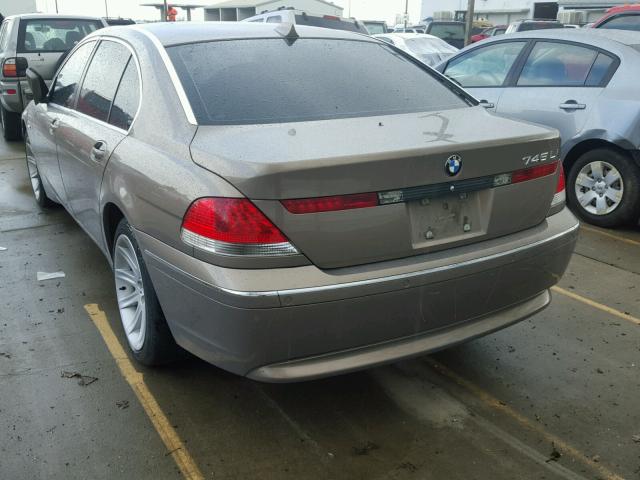 WBAGN63595DS57388 - 2005 BMW 745 LI BROWN photo 3