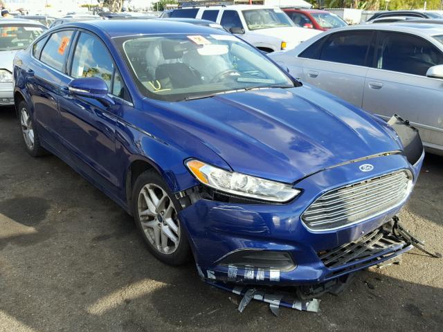 3FA6P0H75ER212199 - 2014 FORD FUSION SE BLUE photo 1