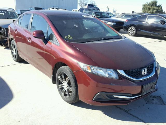 19XFB2F51DE220876 - 2013 HONDA CIVIC LX BURGUNDY photo 1