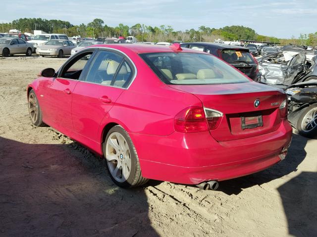 WBAVB33586KS38990 - 2006 BMW 330 I RED photo 3