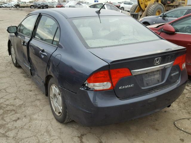 JHMFA36299S001679 - 2009 HONDA CIVIC HYBR GRAY photo 3