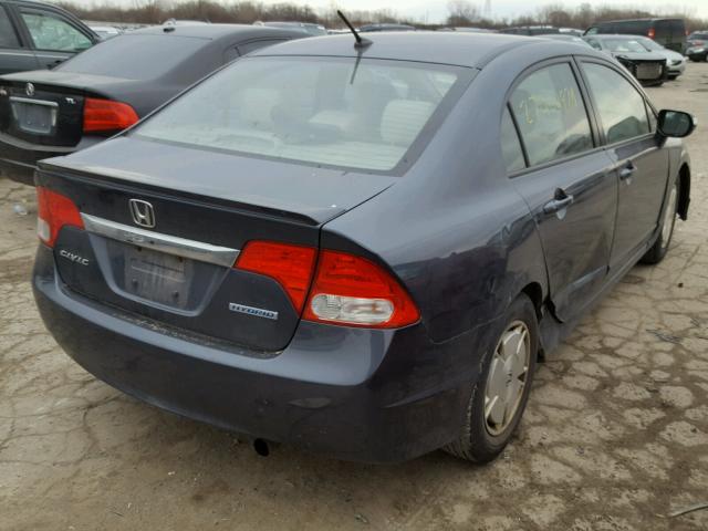 JHMFA36299S001679 - 2009 HONDA CIVIC HYBR GRAY photo 4