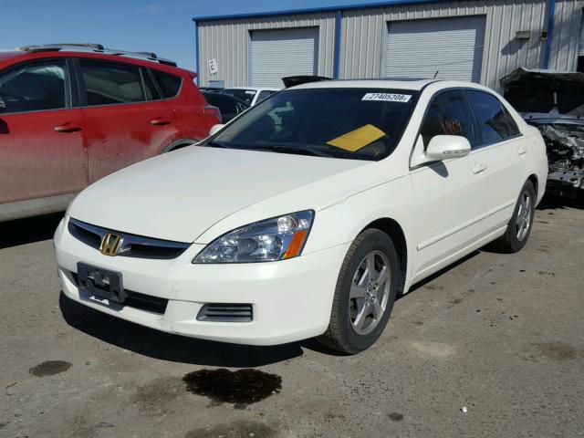 JHMCN36437C003542 - 2007 HONDA ACCORD HYB WHITE photo 2