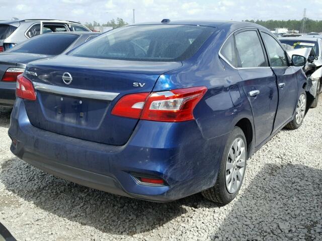 3N1AB7AP5HY356208 - 2017 NISSAN SENTRA S BLUE photo 4