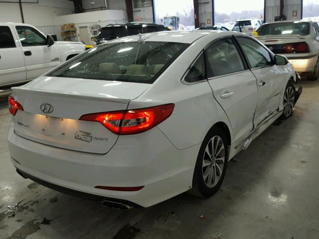 5NPE34AF8FH028275 - 2015 HYUNDAI SONATA SPO WHITE photo 4