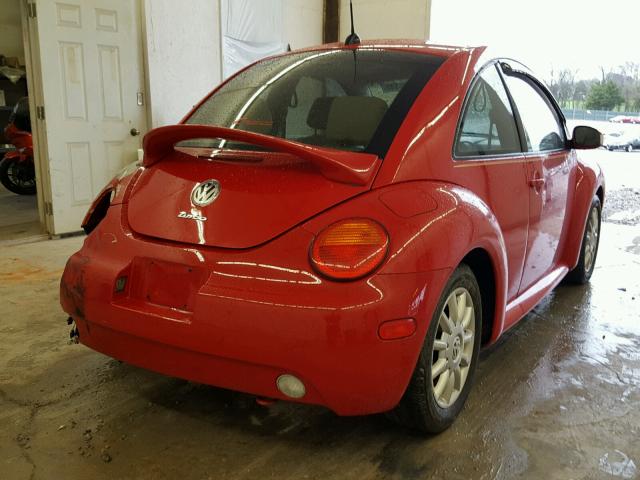 3VWCR31C95M411203 - 2005 VOLKSWAGEN NEW BEETLE RED photo 4