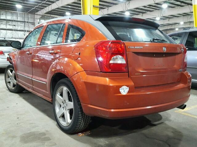 1B3HE78K77D249614 - 2007 DODGE CALIBER R/ ORANGE photo 3