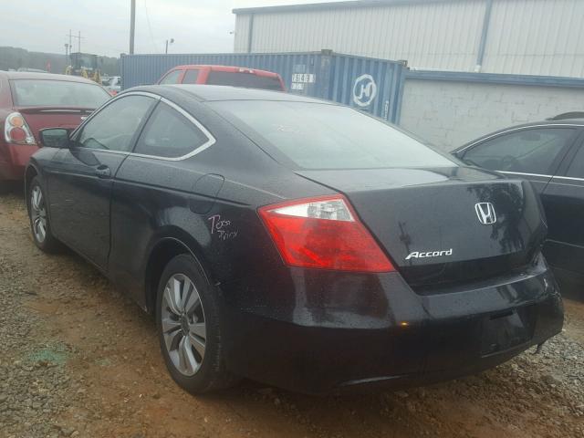 1HGCS12339A021633 - 2009 HONDA ACCORD LX BLACK photo 3